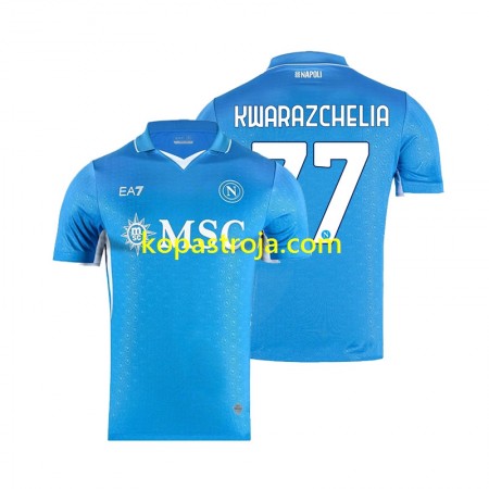 Billiga Fotbollströjor SSC Napoli Khvicha Kvaratskhelia 77 Hemma tröja 2024/25 Kortärmad
